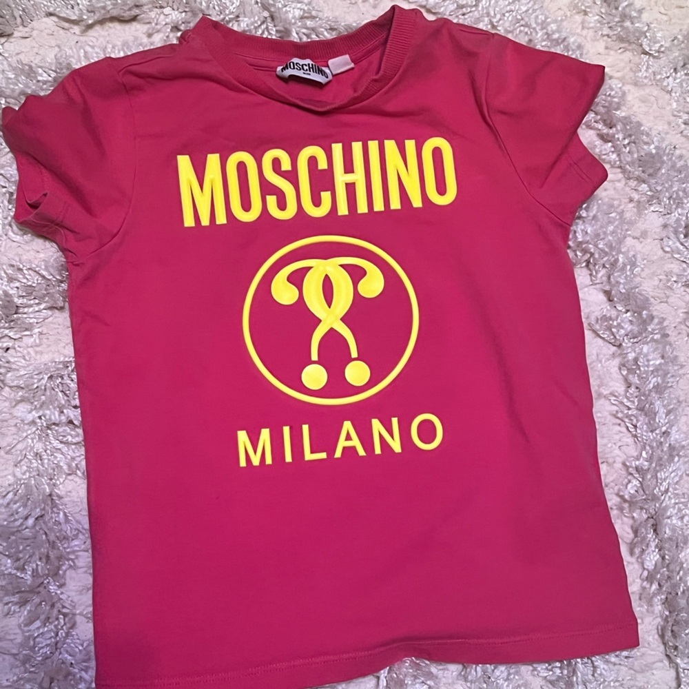 Kids Rose pink moshino t Shirt